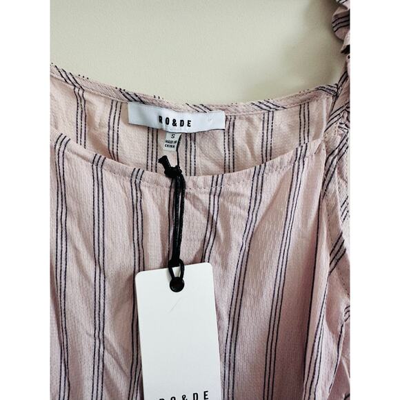 Ro & De NWT Asymmetrical Ruffle Top Size Small - Picture 4 of 4